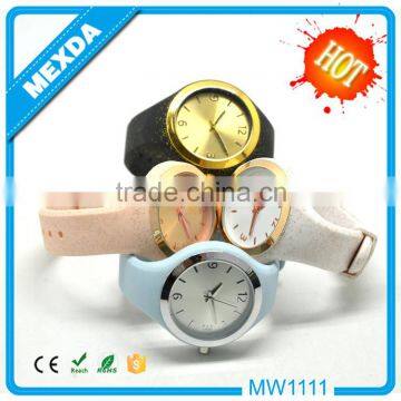 Fashion design custom own logo silicone strap ladies watches 2015