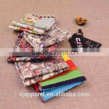 Fancy China custom 100% pure silk pocket square