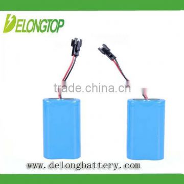 China icr18650 2s1p 7.4v 2200mah li ion battery pack for Christmas lights
