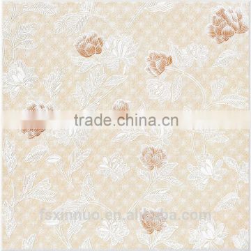 lowest price rustic pink flower glazed cheap flooring tile for bathroom 300x300mm
