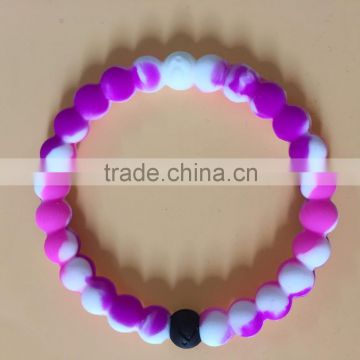 Cheap silicone pearl shaped big bracelet for women