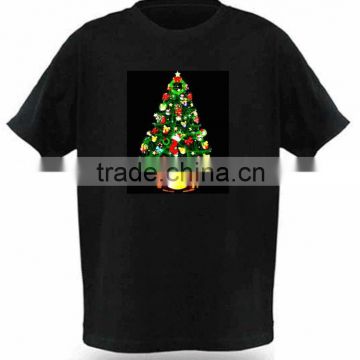 electroluminescent /long lifetime sound activated el t-shirt with different designs