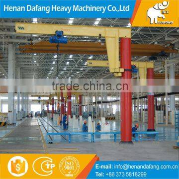 1 Ton,2 Ton Freestanding Electric Jib Crane With Wire Rope Hoist For Workshops / Warehouses