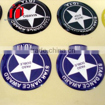 custom logo clear epoxy sticker with permanent adhesive