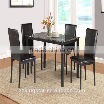 High Quality Marble Top Dining Table Sets with 4 Chairs