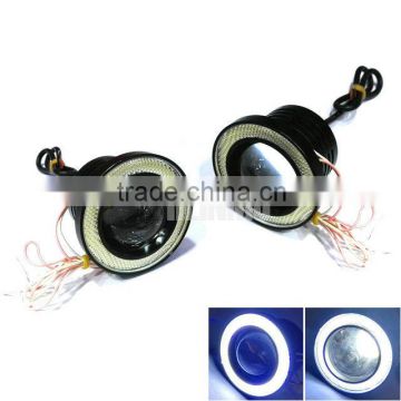 2.5'' inches Universal auto Fog Lamp Daytime Driving Lamp,car COB Angel Eyes Projector Lens