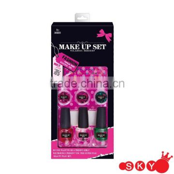 Safe material cosmetic set toy nail polish toy for girl 2016