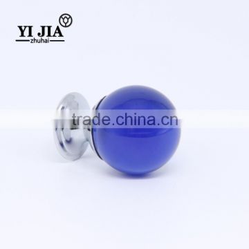 1 1/6 inch chrome plated zinc base light blue crystal handle