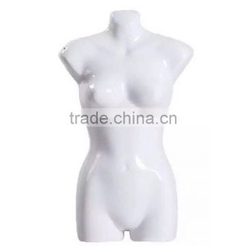 Fashion plastic female hanging mannequin torso with hip