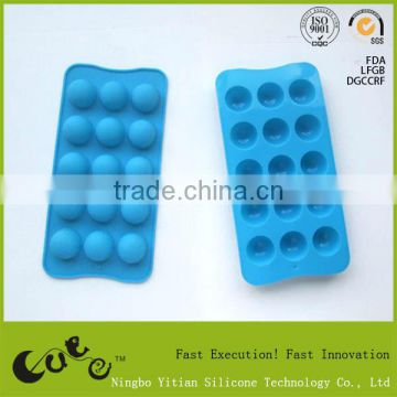 custom silicone 15 holes round shape ice cube tray