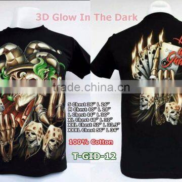 3D glow in the dark T-Shirts with stunning prints on the front and back