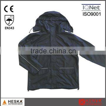 Wholesale oxford cloth security jacket waterproof rain suit