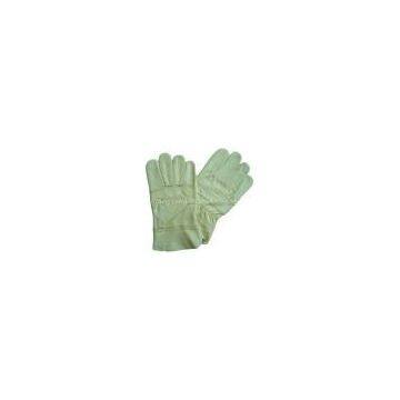 Slip defended rugged wear warm  Leather Work Glove with half lining inside 606FL