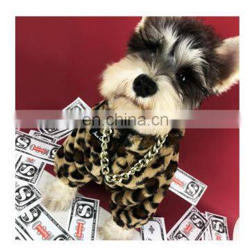 Dog Clothes Spring Autumn Leopard Print Coat Corgi Teddy Schnauzer Pomeranian Clothing