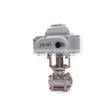Big Size Thread Connection Regulation Threaded End Electric Motor Ball Valve