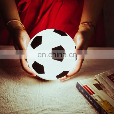 Creative soft silicone football night light usb rechargeable led lighting lamp for decoration gifts