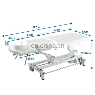 physical therapy table and chiropractic table electric massage table traction bed