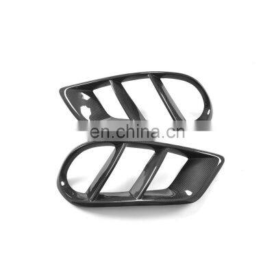 Carbon Fiber Front Bumper Air Vents Trim Mesh Grill Frame for Mercedes Benz W205 C63 AMG C180 C200 C Class 2015-2018