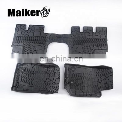 4*4 Auto Foot Mat for Jeep Wrangler JK 2007+ Car Accessories Black  Car Mat