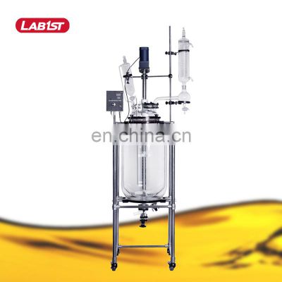 OEM Double Layer Economic Jacketed Glass Vessels Chemical Esterification Reactor