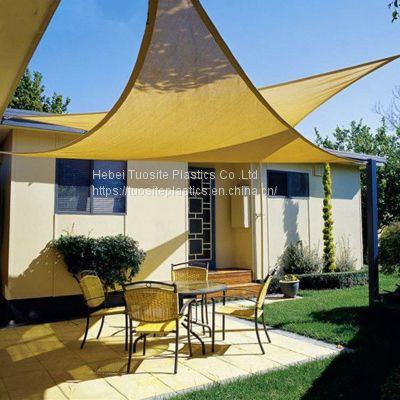 4*4m Beige Color UV Protection  Outdoor Patio Sun Shade Sail Canopy