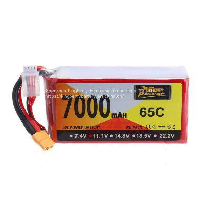 RC7000mAh 2s3S 11.1V 65C High-Energy Density Batteries for Drones and RC Planes