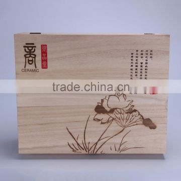 Factory Price Packing Custom Wooden Tea Box, Natural Wooden Box gift packing box