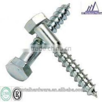 Blue plated hex head shoulder tapping screw