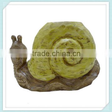 Decorative resin snail figurine