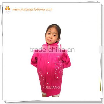Children's rain jacket in solid color waterproof jacket rainsuit