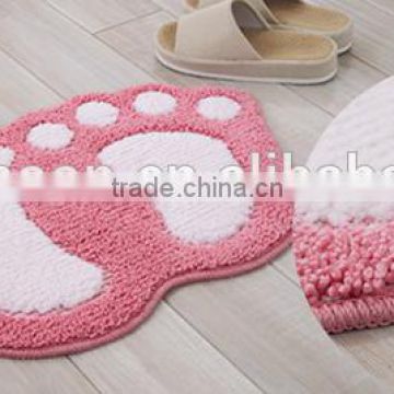foot shape custom color washable bathroom persian rugs