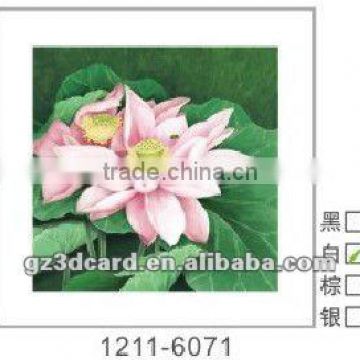 Originator 3d mininature picture 3d picture in China hot sale lotus
