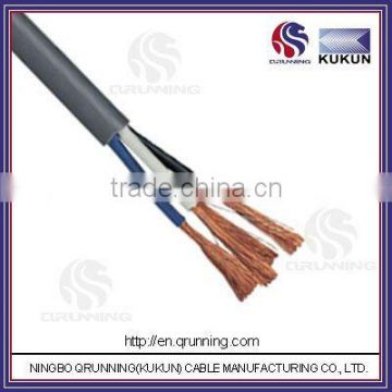 3 core flexible copper conductor PVC insulated PVC sheathed round wire
