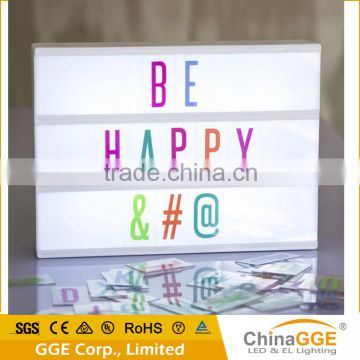 China supplier cinematic lightbox with letters Shenzhen manufacturer