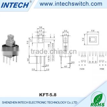 DC 30V 0.5A best-selling anti-vandal 5p push switch, Push button switch