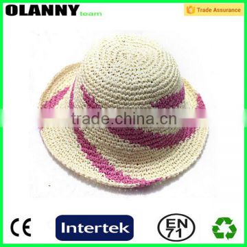 fashion outdoor plain paper straw hat