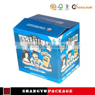 custom printing six pack size of beer box