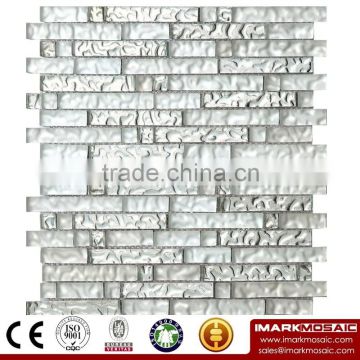IMARK Crystal Glass Mosaic Tiles with Electroplated Mosaic Tiles for Wall Backsplash Code IVG8-062
