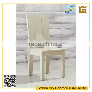 2016 simple design white color wooden dining chair in high gloss for dining room furniture