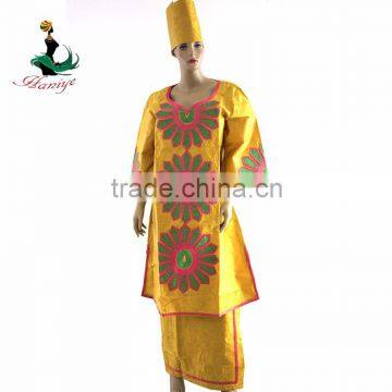 2016 Haniye Wholesale Fashion forLadies african clothing bazin riche embroidery dress