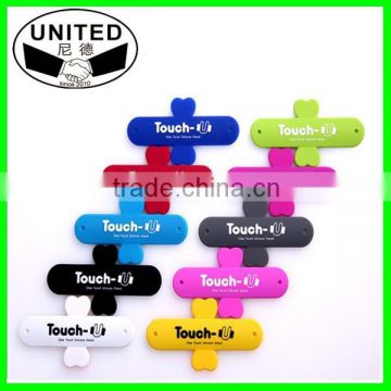 Sticker Silicone cell Phone Stand/Silicone mobile Phone touch u Holder