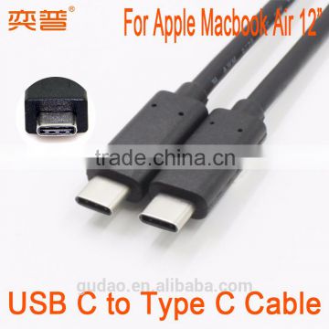 Reversible 10gbps Superspeed USB 3.1 type C male to USB 3.1 type C male data cable with E-marker IC