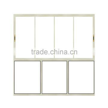 1.4mm aluminium hollow sliding standard bathroom window size