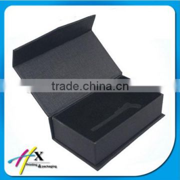 Pure black foldable brooch cardboard box