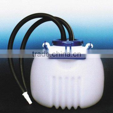 plastic cattle milk jug with two suction tubes for animal