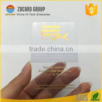 CR80 Clear Plastic PVC Transparent Business Cards