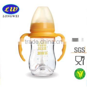 BPA Free Food Grade China Glass Bottle for Baby Feeding Bottle FDA/LFGB/EN14350 Certified