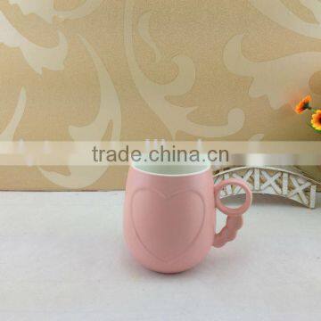 new pink ceramic mug color glazed