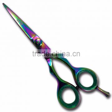 Multi colour straight Barber Scissor
