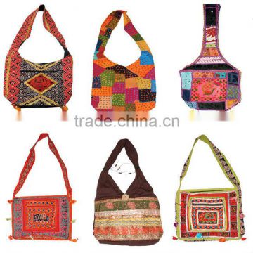 Indian Ethnic patch work mirror embroidery bags best price